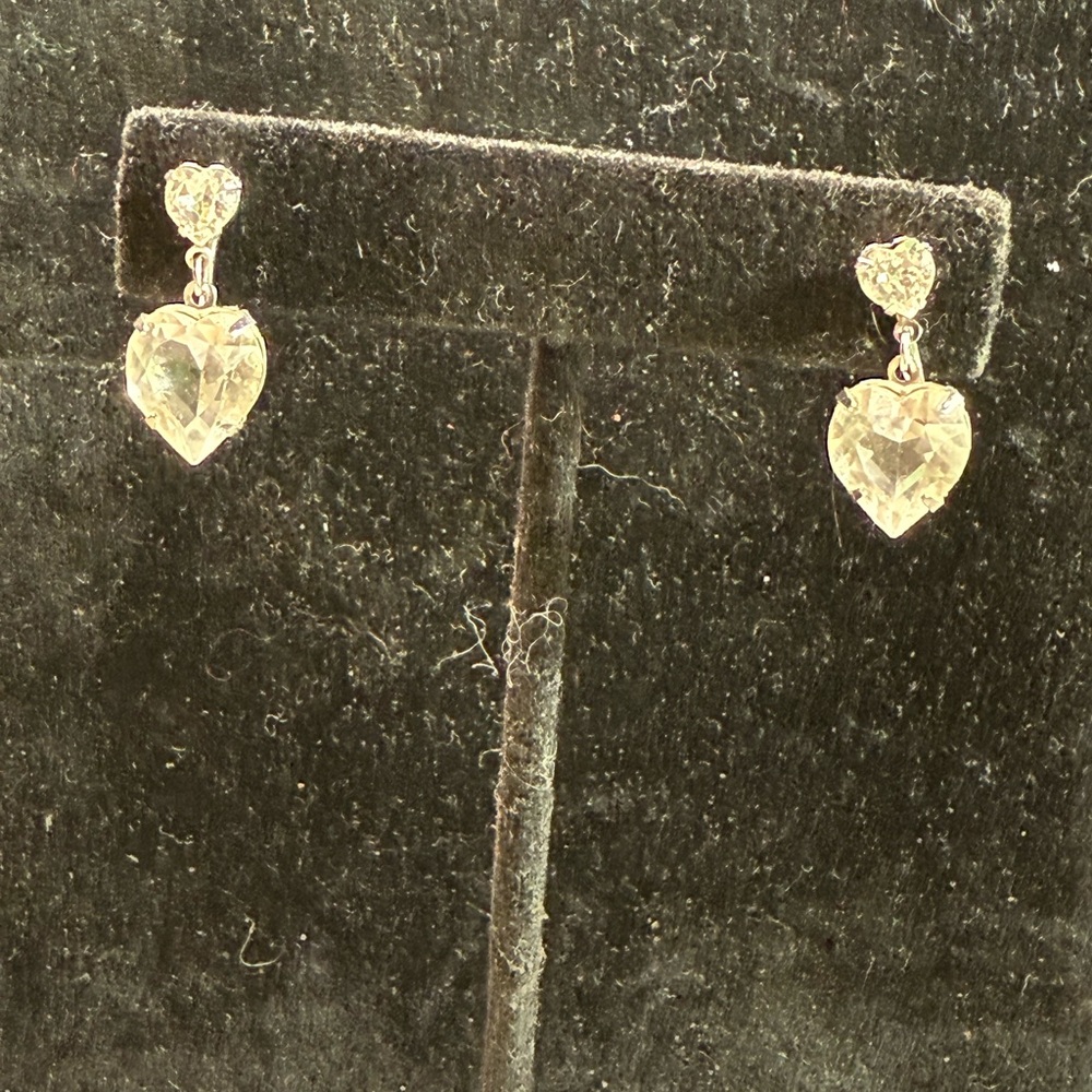 Vintage Sterling Silver‎ Crystal Screw on Earrings - Picture 5 of 7
